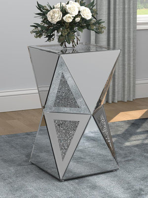 G930216 - Geometric Side Table - Silver - ReeceFurniture.com