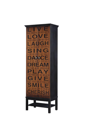 G950731 - 2-Door Accent Cabinet - Rich Brown And Black - ReeceFurniture.com