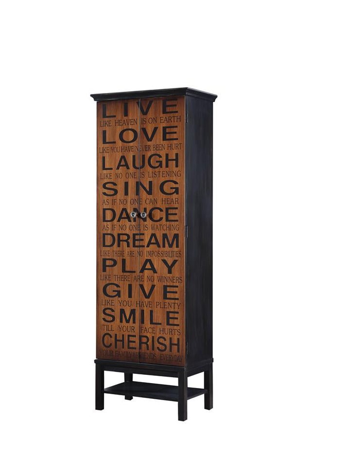 G950731 - 2-Door Accent Cabinet - Rich Brown And Black