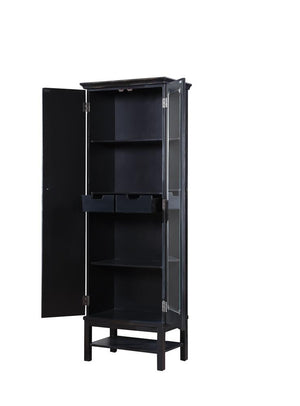 G950731 - 2-Door Accent Cabinet - Rich Brown And Black - ReeceFurniture.com