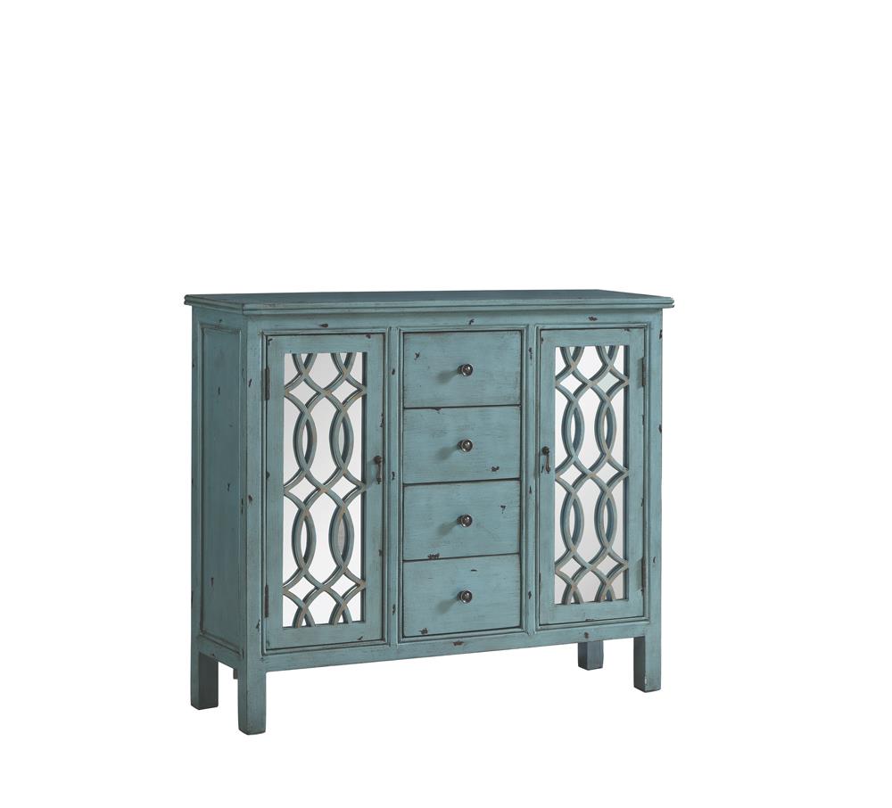 G950736 - 4-Drawer Accent Cabinet - Antique Blue - ReeceFurniture.com