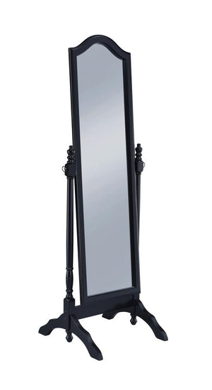 G950801 - Rectangular Cheval Mirror With Arched Top - Black - ReeceFurniture.com