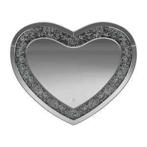 G961535 - Heart Shape Wall Mirror - Silver - ReeceFurniture.com