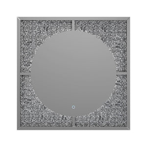 G961554 - LED Wall Mirror - Silver And Black - ReeceFurniture.com