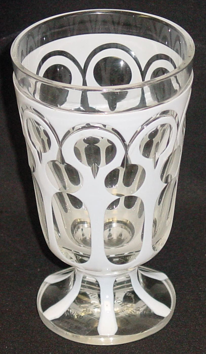 999360 White Over Crystal Glass With Round & Oval Cuts, Cuts On Base, 1854