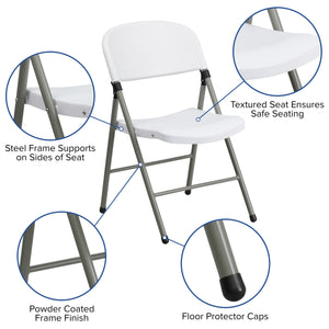 DAD-YCD-70-WH Folding Chairs - ReeceFurniture.com