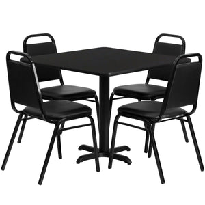 REST-36SQ-4TRAPXBAS Restaurant Furniture Table & Chair Sets - ReeceFurniture.com