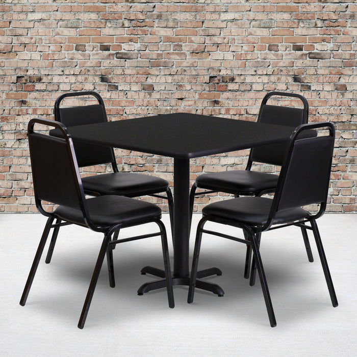 REST-36SQ-4TRAPXBAS Restaurant Furniture Table & Chair Sets