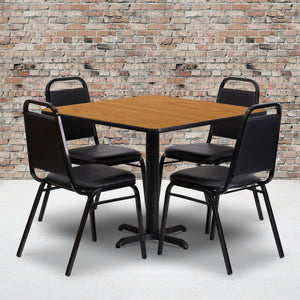 REST-36SQ-4TRAPXBAS Restaurant Furniture Table & Chair Sets - ReeceFurniture.com