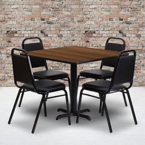 REST-36SQ-4TRAPXBAS Restaurant Furniture Table & Chair Sets - ReeceFurniture.com