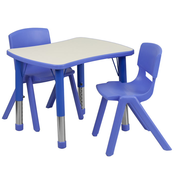 YU-YCY-098-0032-RECT-TBL Preschool Activity Table Sets