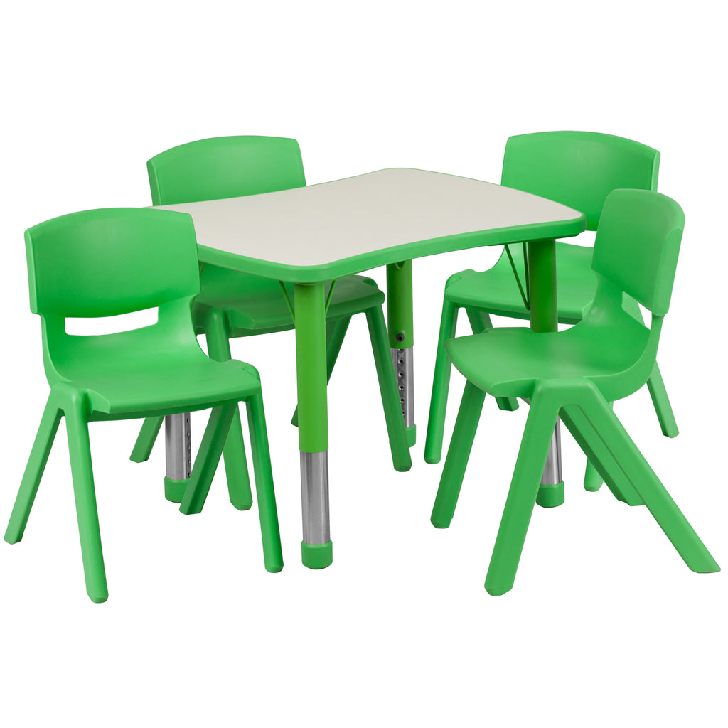 YU-YCY-098-0034-RECT-TBL Preschool Activity Table Sets - ReeceFurniture.com