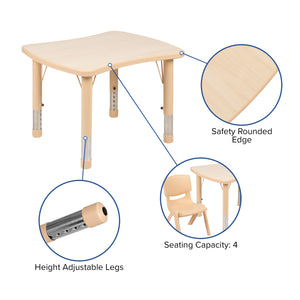 YU-YCY-098-0032-RECT-TBL Preschool Activity Table Sets - ReeceFurniture.com