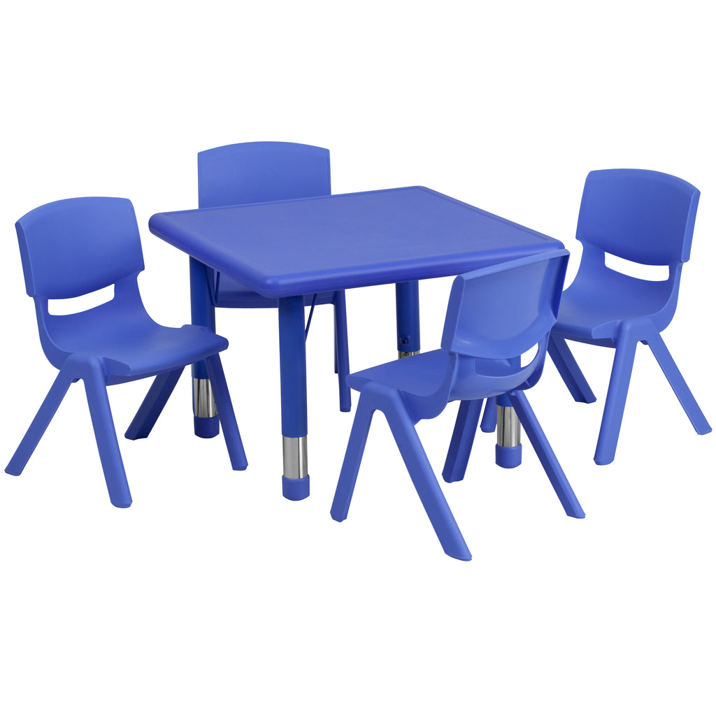 YU-YCX-0023-2-SQR-TBL-E Preschool Activity Table Sets - ReeceFurniture.com