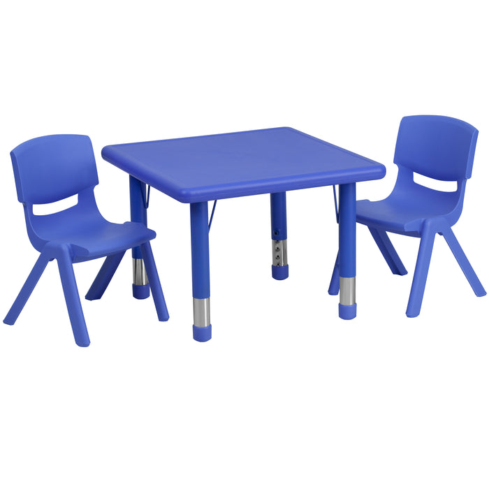 YU-YCX-0023-2-SQR-TBL-R Preschool Activity Table Sets