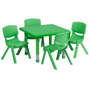 YU-YCX-0023-2-SQR-TBL-E Preschool Activity Table Sets - ReeceFurniture.com