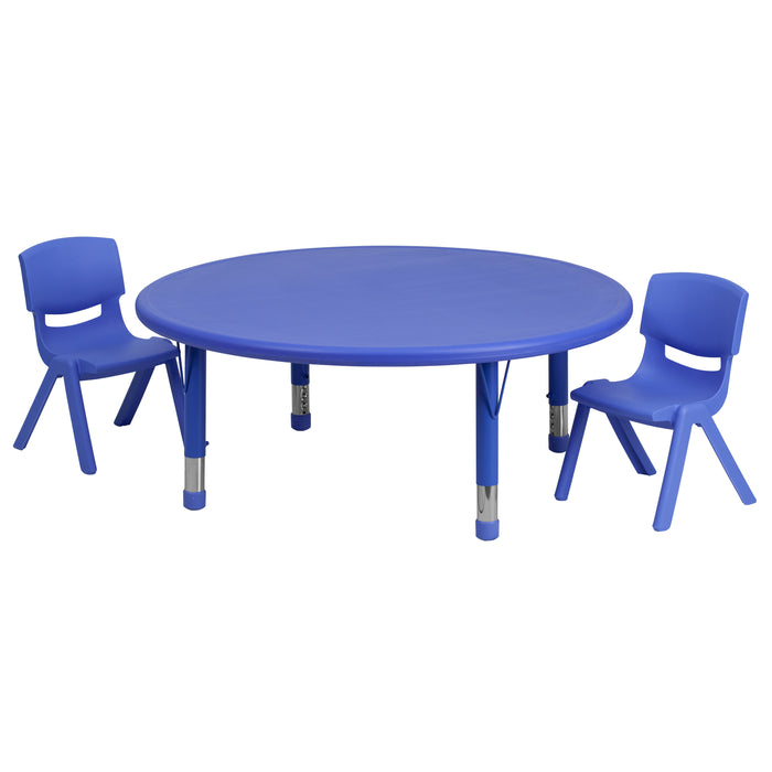 YU-YCX-0053-2-ROUND-TBL-R Preschool Activity Table Sets
