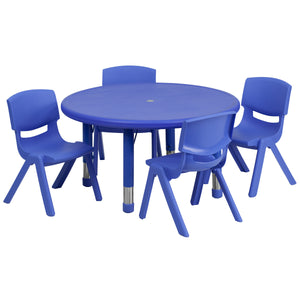 YU-YCX-0073-2-ROUND-TBL-E Preschool Activity Table Sets - ReeceFurniture.com