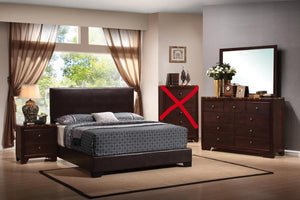 G300261 - Conner Bedroom Set - Deep Brown Leatherette Bed - ReeceFurniture.com