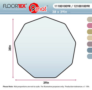 Cleartex 9Mat Ultimat Polycarbonate Chair mat for Low & Medium Pile Carpets up to 1/2", Floor Mats, FloorTexLLC, - ReeceFurniture.com - Free Local Pick Ups: Frankenmuth, MI, Indianapolis, IN, Chicago Ridge, IL, and Detroit, MI
