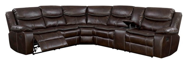 CM6982BR Pollux Sectional - Brown - ReeceFurniture.com