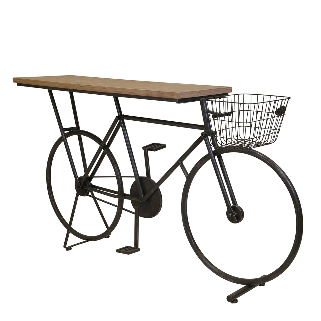 Bicycle Console Table, Charcoal - ReeceFurniture.com