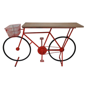 Bicycle Console Table,Red - ReeceFurniture.com