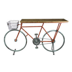Bicycle Console Table, Red/Blue - ReeceFurniture.com