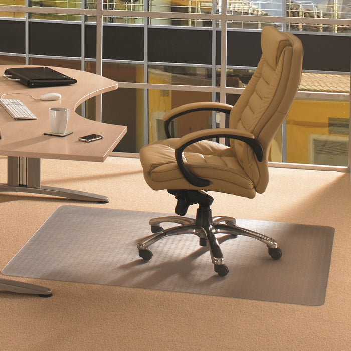 Cleartex Advantagemat PVC Rectangular Chair mat for Medium Pile Carpets 3/4" or less (48" X 60")