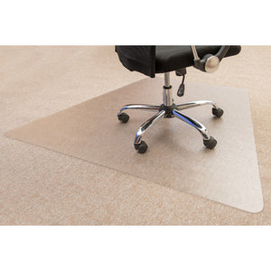 Cleartex Ultimat Polycarbonate Corner Workstation Chair mat for Low & Medium Pile Carpets up to 1/2" (48" X 60" ), Floor Mats, FloorTexLLC, - ReeceFurniture.com - Free Local Pick Ups: Frankenmuth, MI, Indianapolis, IN, Chicago Ridge, IL, and Detroit, MI