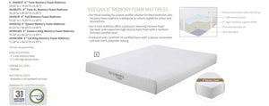 G350063 - Keegan 8" Memory Foam Mattress - Medium - ReeceFurniture.com