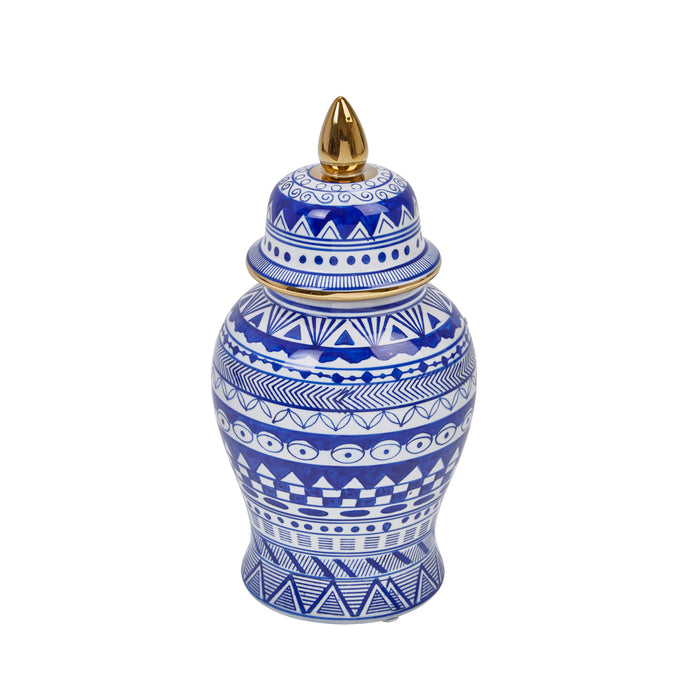 White/Blue Temple Jar
