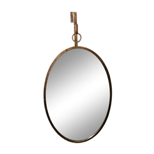 Gold Hanging Mirror, Oval Ds - ReeceFurniture.com