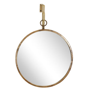 Gold Hanging Mirror, Circle - ReeceFurniture.com
