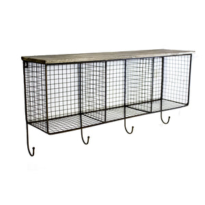 3-Bin Wire Wall Storage, Brown - ReeceFurniture.com