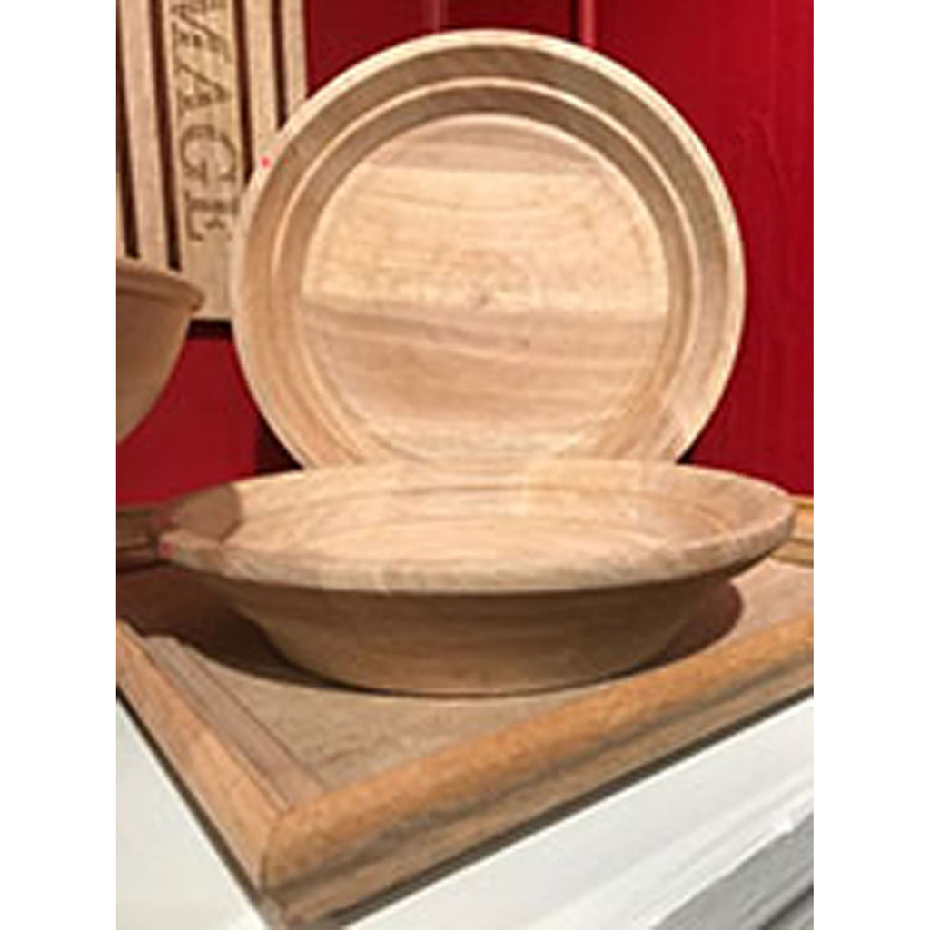 BOWL009 - Wood Stepped Rim Bowl - Large - ReeceFurniture.com
