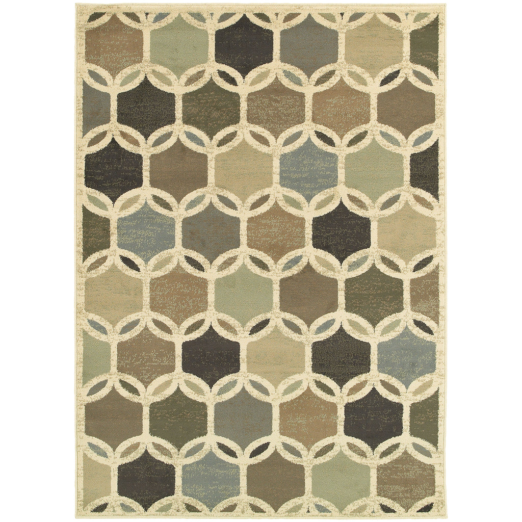 090W9 Henderson Indoor Area Rug Ivory/ Grey - ReeceFurniture.com