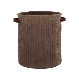 BSKT004 - Knitted Cotton Basket in Brown - ReeceFurniture.com