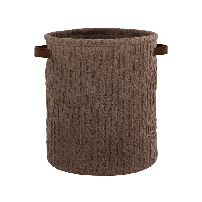 BSKT004 - Knitted Cotton Basket in Brown