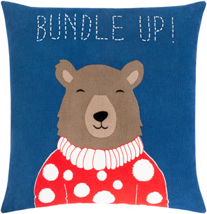 Bub001-1818 - Bundle Up Bear - Pillow Cover - ReeceFurniture.com