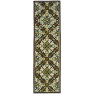 1005D Caspian Indoor/Outdoor Rug Brown/Ivory - ReeceFurniture.com