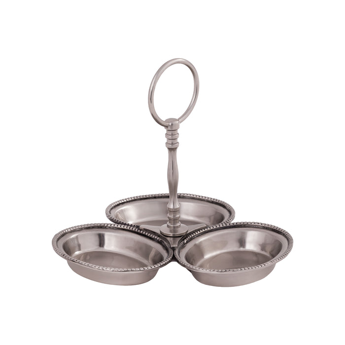 CDDY006 - Three Bowl Stand in Antique Pewter