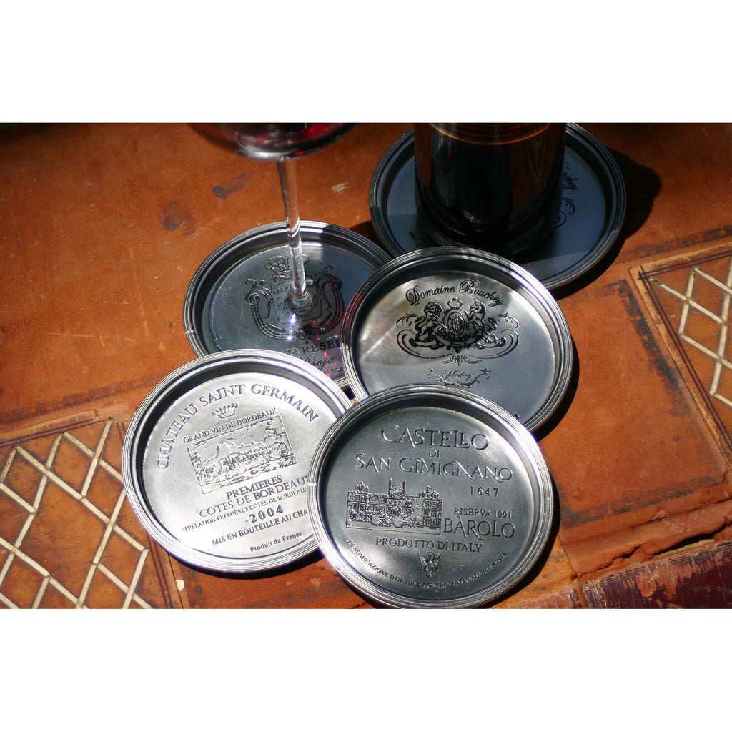 COAST002 - Wine Glass Coasters Euro (Set of 4) - ReeceFurniture.com