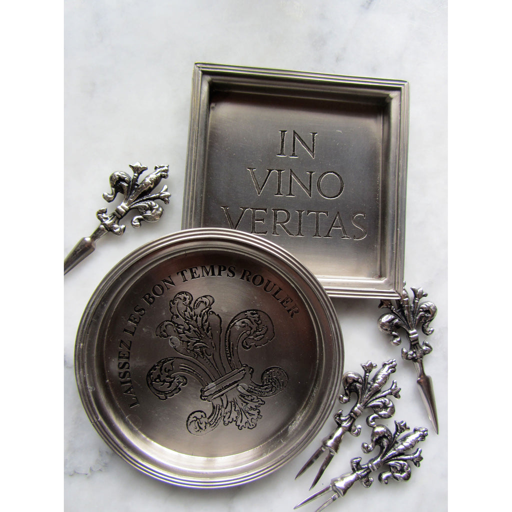 COAST004 - In Vino Veritas Etched Coasters (Set of 4) - ReeceFurniture.com