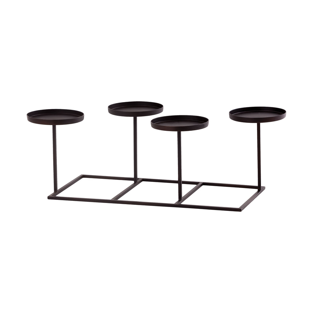 CSTND002 - Iron Pillar Holder in Bronze - ReeceFurniture.com