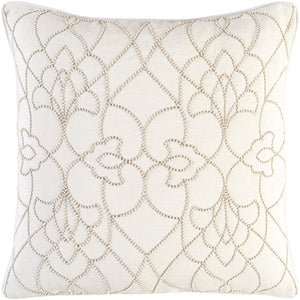 Dotted Pirouette Pillow Cover - Cream, Taupe, White - DP002 - ReeceFurniture.com