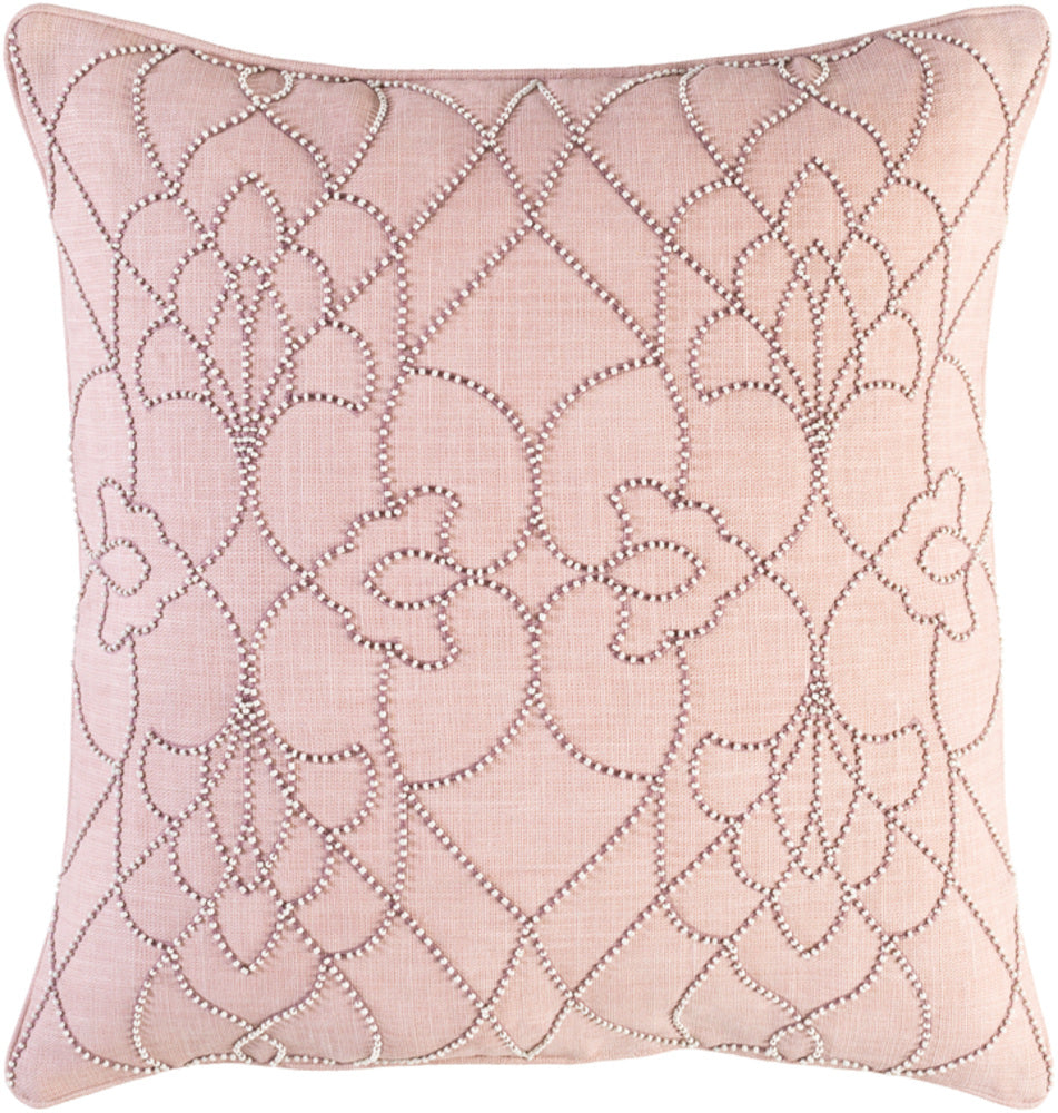 Dotted Pirouette Pillow Kit - Blush, Mauve, White - Poly - DP003 - ReeceFurniture.com