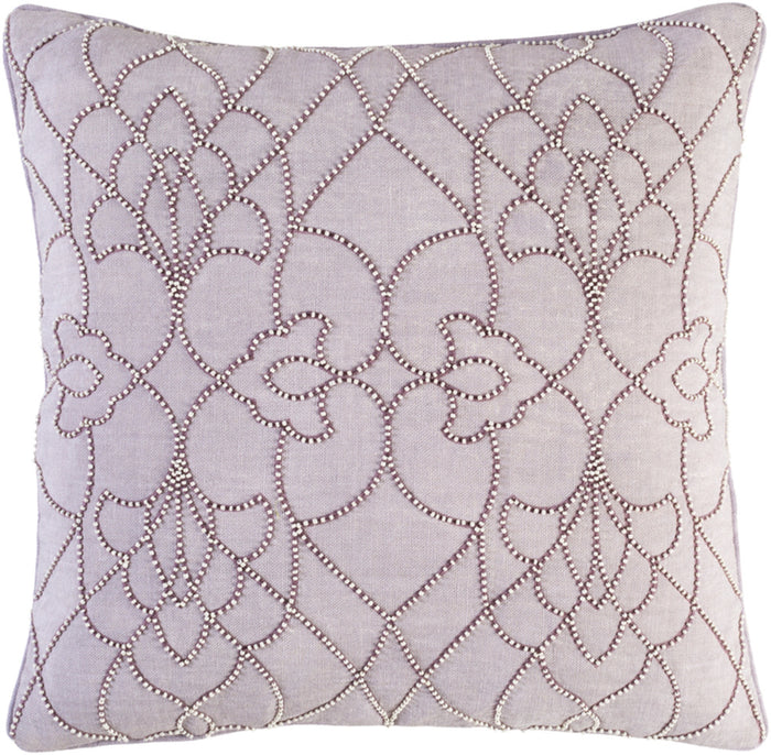 Dotted Pirouette Pillow Cover - Lilac, Mauve, White - DP004