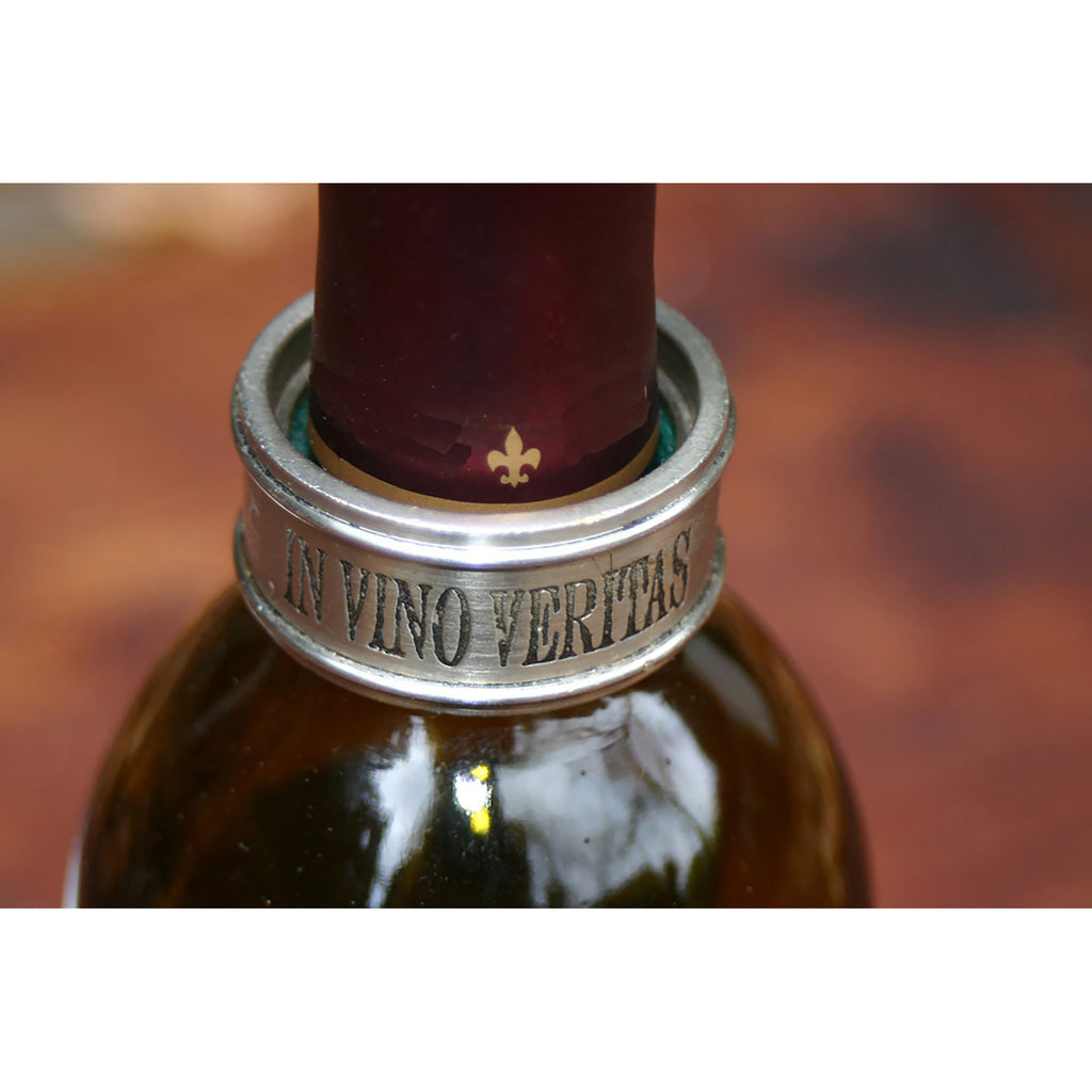 DRIP001 - Wine Bottle Drip Collar in Pewter and Brass (Set of 4) - ReeceFurniture.com