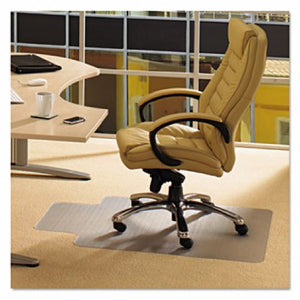 EcoTex Enhanced Polymer Clear Chair mat for Standard Pile Carpets 3/8" or less , Rectangular with Front Lipped Area for Under Desk Protection(36" X 48"), Floor Mats, FloorTexLLC, - ReeceFurniture.com - Free Local Pick Ups: Frankenmuth, MI, Indianapolis, IN, Chicago Ridge, IL, and Detroit, MI